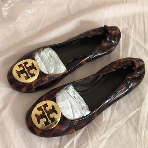 Tory Burch Reva- Patent Leather Leopard/Tortoise